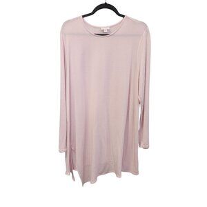 Pure Jill Luxe Tencel Pink Long Sleeve Tunic Top XL 2549
